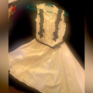 Brand New Badgley Mischa Floral White Color Dress with belt